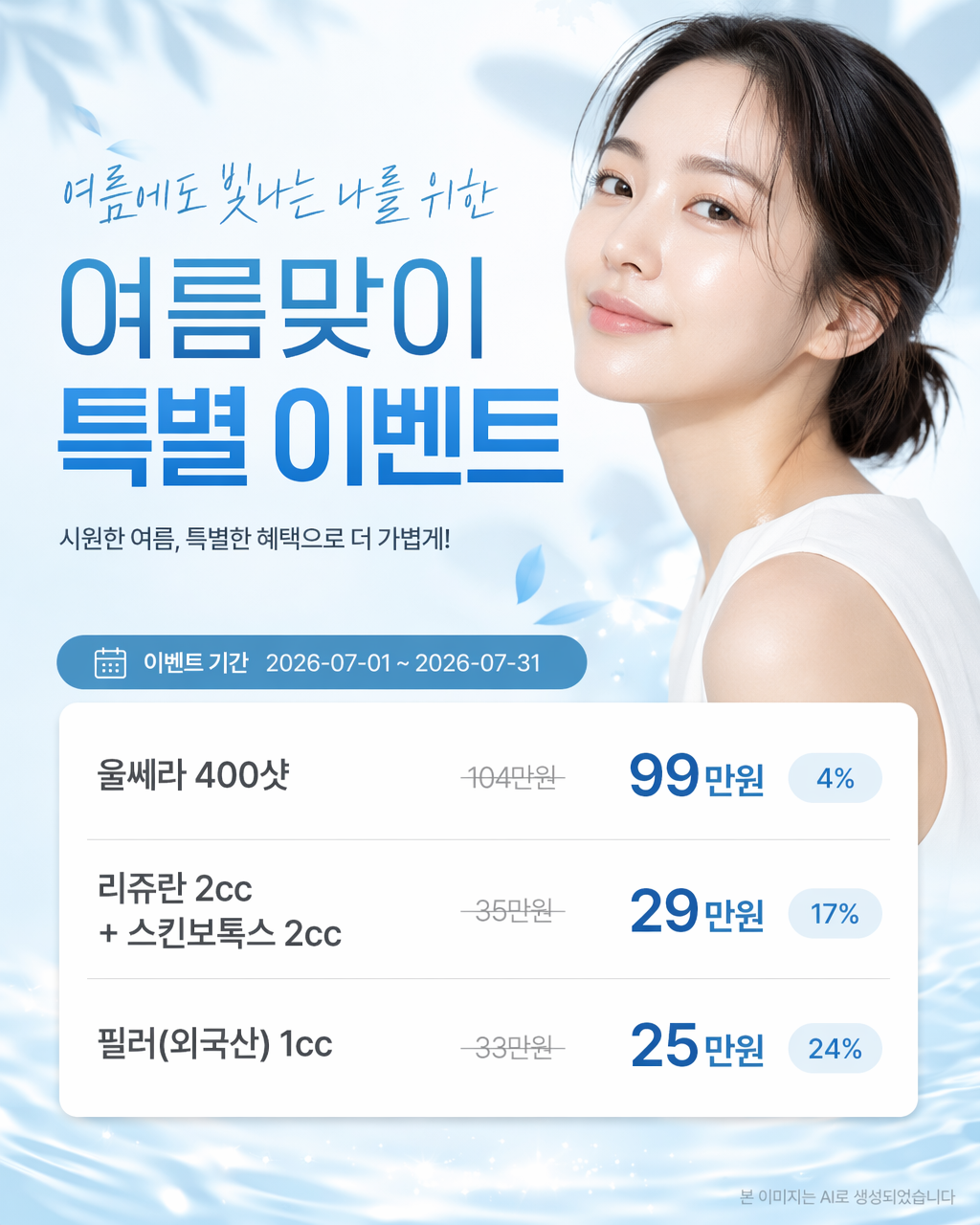 여름맞이 특별 이벤트 배너 시안